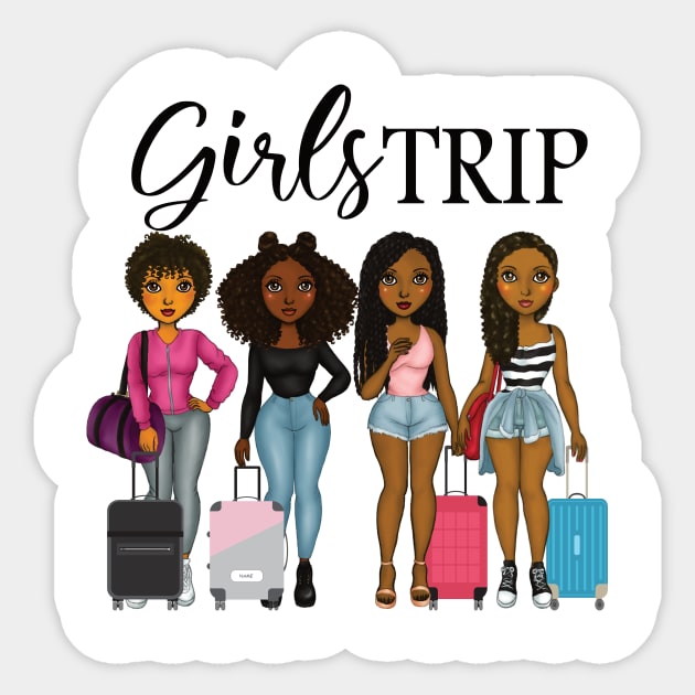 Girls trip black women African American cute gift Sticker by DODG99